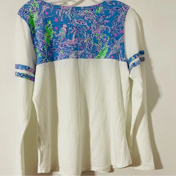 Top - Lilly Pulitzer - Amara Top - Medium Blue Peri The Turtle Package LPBOX2-14 - Picture 2 of 8